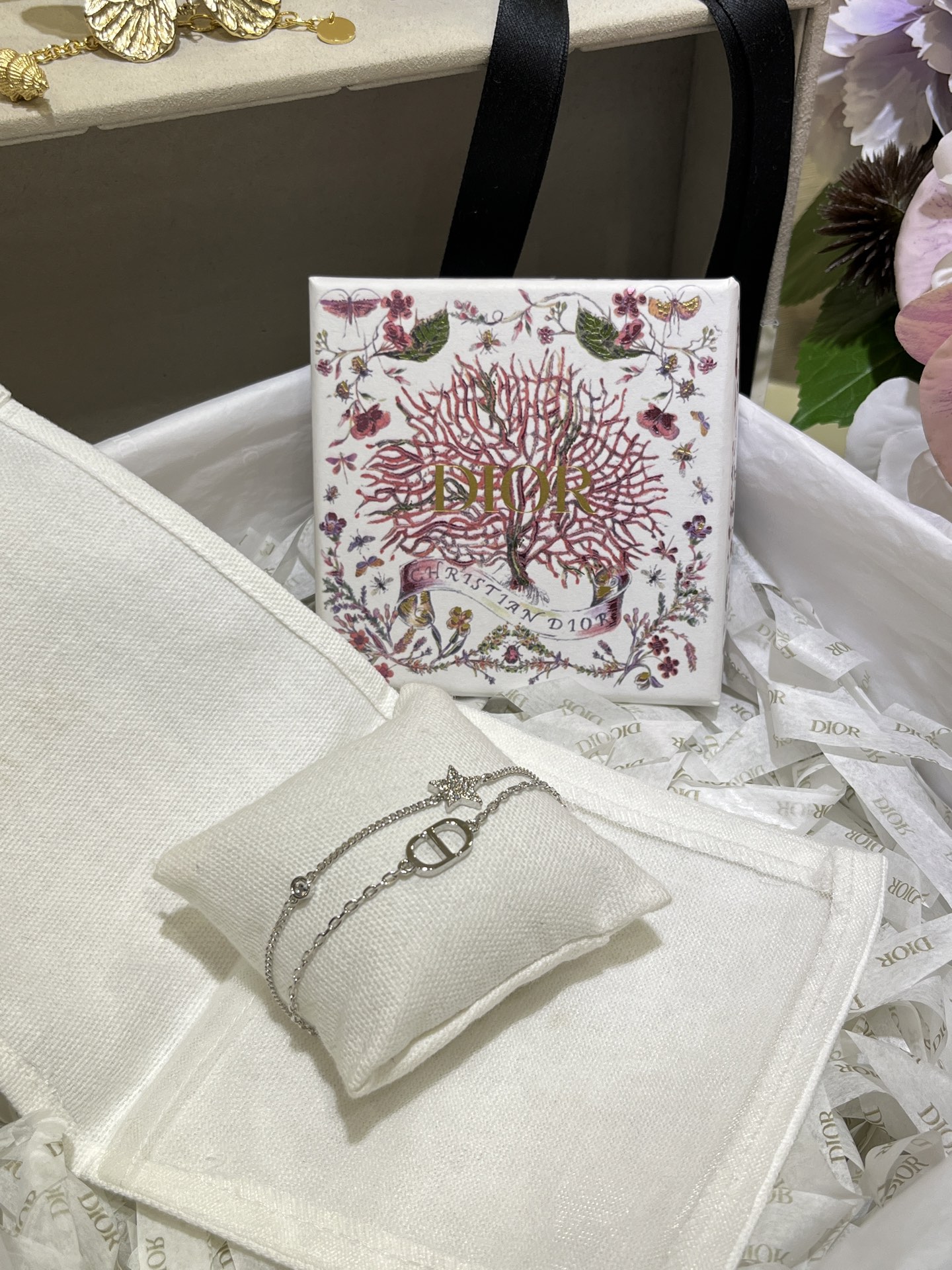 NO:360425,25 years new petit CD Star Silver Double-layer Bracelet, Dior Bracelet, Dior, Bracelet1986090925年新款petit CD星星银色双层手链,Dior手链,dior,bracelet,Jewelry