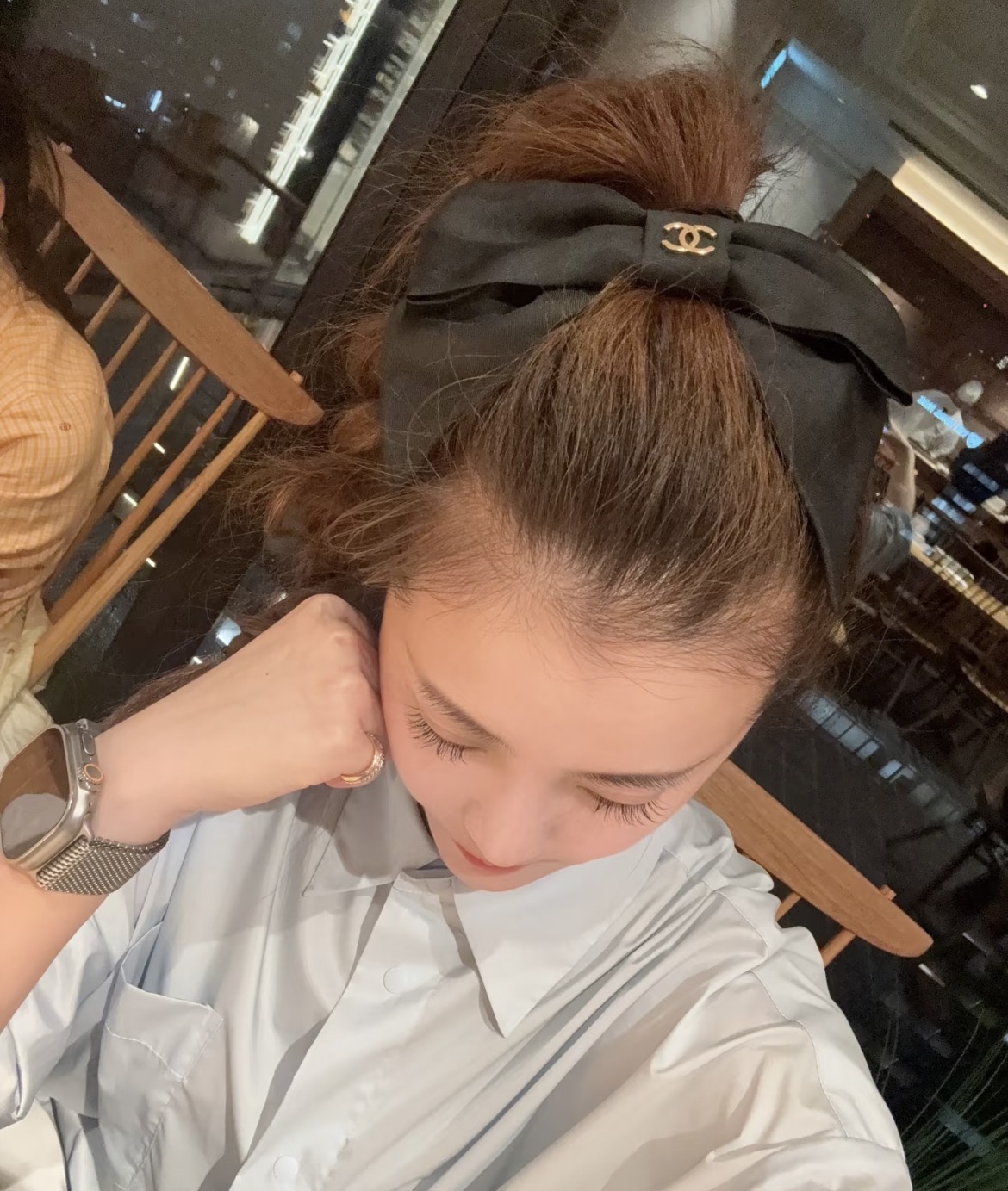 NO:635897,Bow hairpin wearing effect reference, hairpins, Cartier high-end jewelry19860909蝴蝶结发夹佩戴效果参考,,hairpins,卡迪亚高端饰品,Jewelry