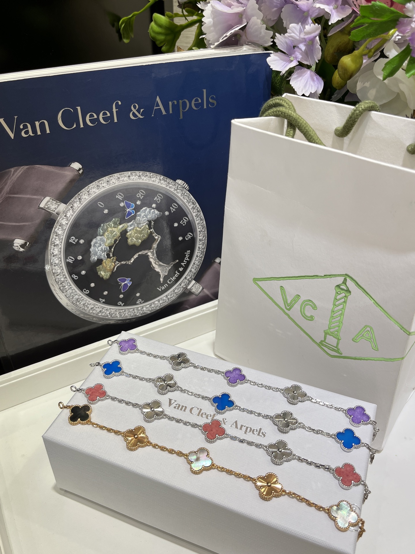 NO:633783,VCA five-flower metaphysics doubles good luck, summer dopamine color matching five-flower bracelet collection, sterling silver customized version, ready-made bracelet, bracelet, pure silver, Cartier high-end jewelry19860909VCA五花玄学好运翻倍 夏日多巴胺配色五花手链合集   纯银定制版 手链现货秒发,,bracelet,pure silver,卡迪亚高端饰品,Jewelry
