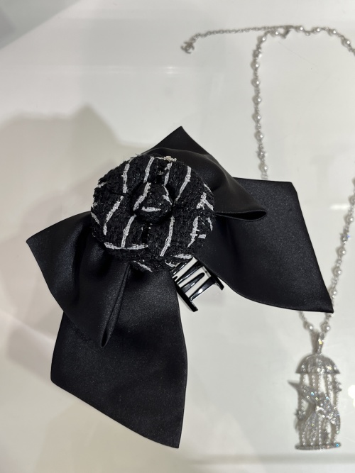 Elegant Chanel-Inspired Camellia Bow Hair Clip, Versatile Brooch Accessory 1 Elegant Chanel-Inspired Camellia Bow Hair Clip, Versatile Brooch Accessory