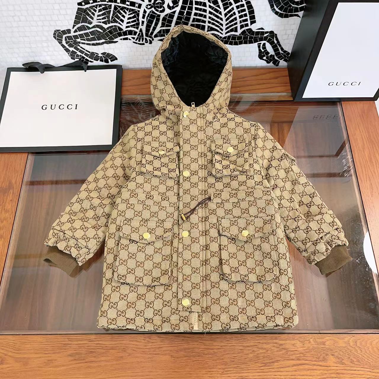 Fake AAA+
 Gucci Clothing Coats & Jackets Cheap Wholesale
 Kids Cotton Fall/Winter Collection Trendy Brand Hooded Top
