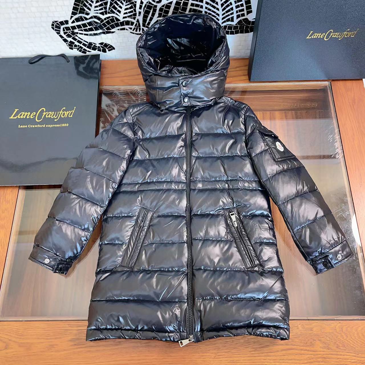 Moncler Clothing Coats & Jackets Down Jacket White Kids Unisex Polyester Goose Down Fall/Winter Collection Fashion Hooded Top