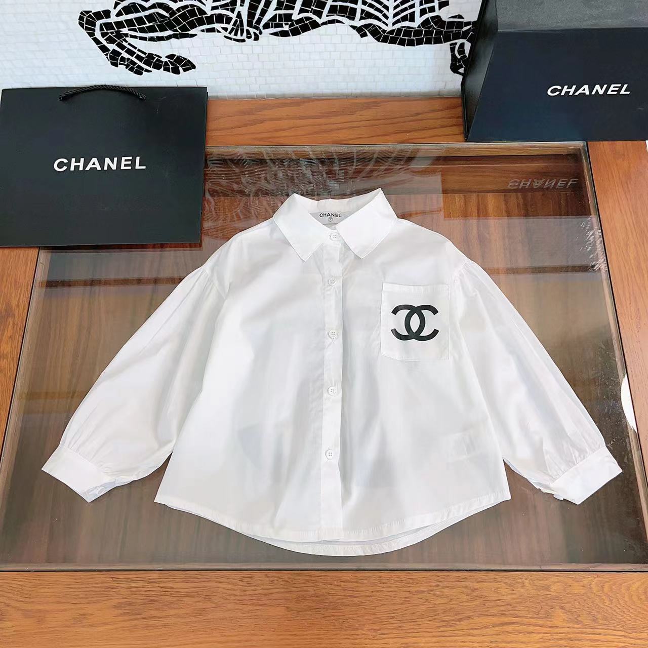 Top Perfect Fake
 Chanel Clothing Shirts & Blouses Printing Kids Fall/Winter Collection