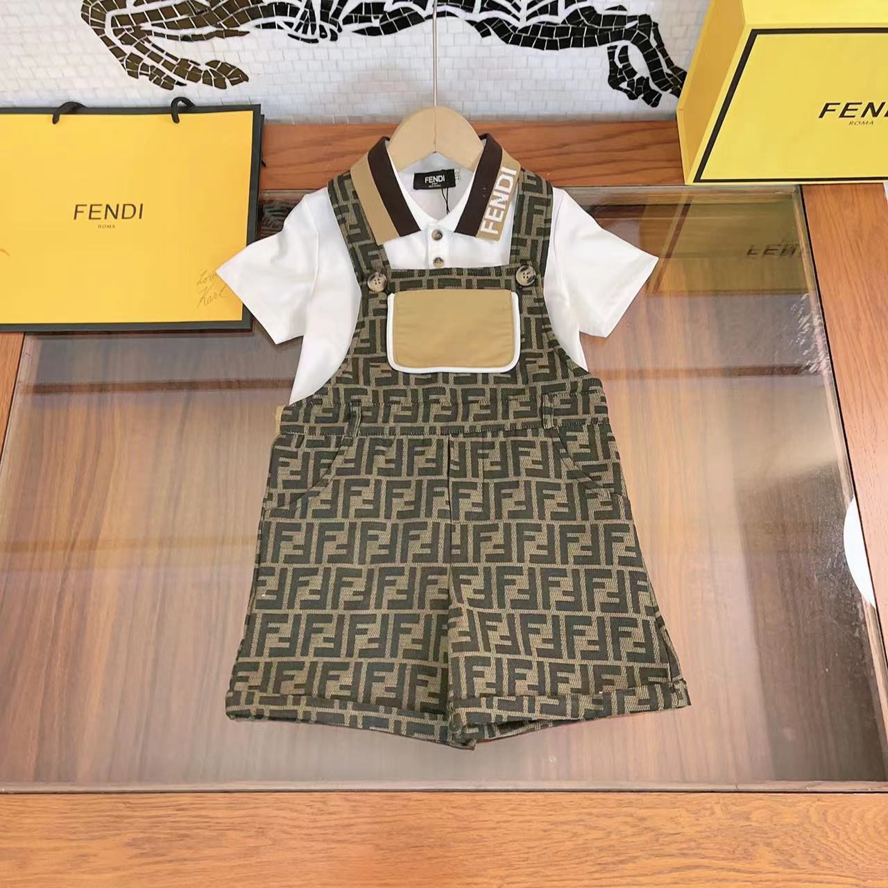 Gucci Clothing Overalls Two Piece Outfits & Matching Sets AAA Class Replica
 Kids Summer Collection