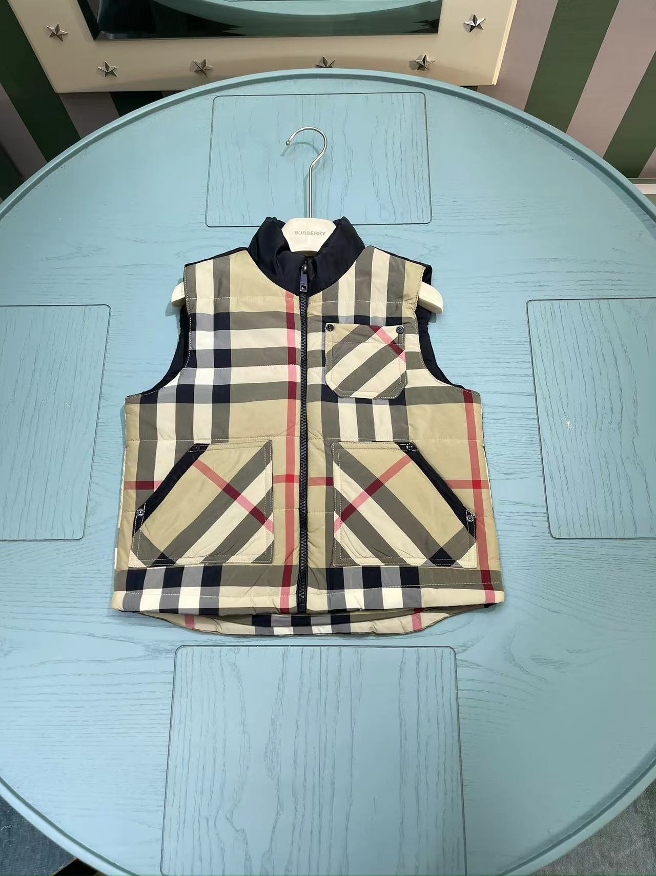 Burberry Clothing Coats & Jackets Waistcoats Kids Unisex Cotton Fall/Winter Collection Fashion