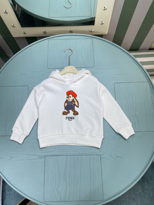 Fendi Clothing Hoodies Printing Kids Fall/Winter Collection Hooded Top