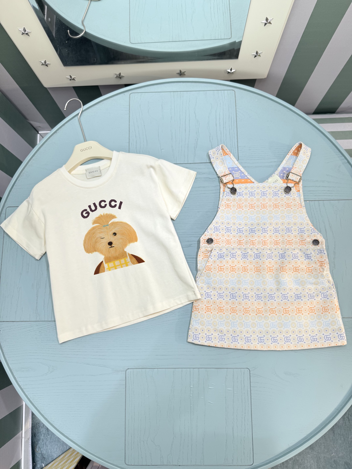 High-Level GPS 2024SS T-shirt Dress Combo with Original Button – $520