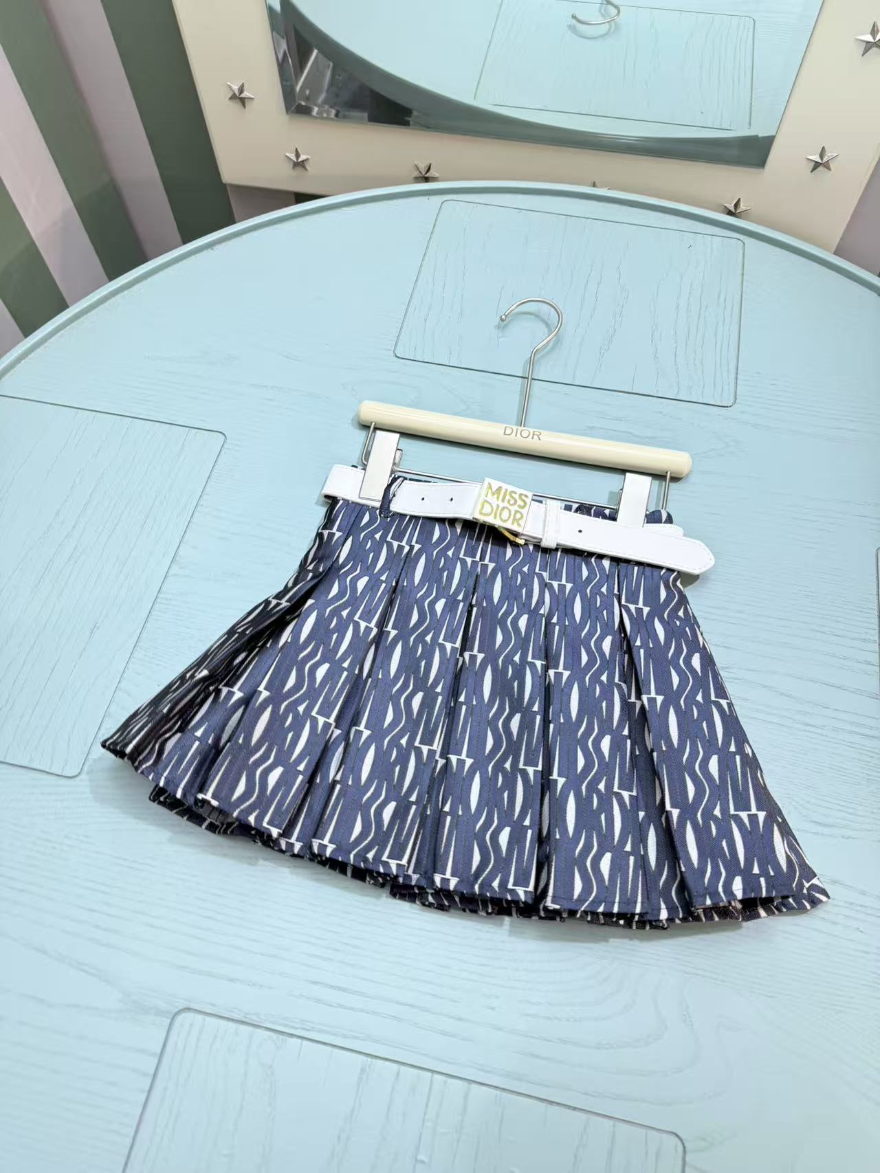 Dior Girls' White Polo & Navy Skirt Set - Chic Summer Outfit 8 i1743528457263 6231 0 6