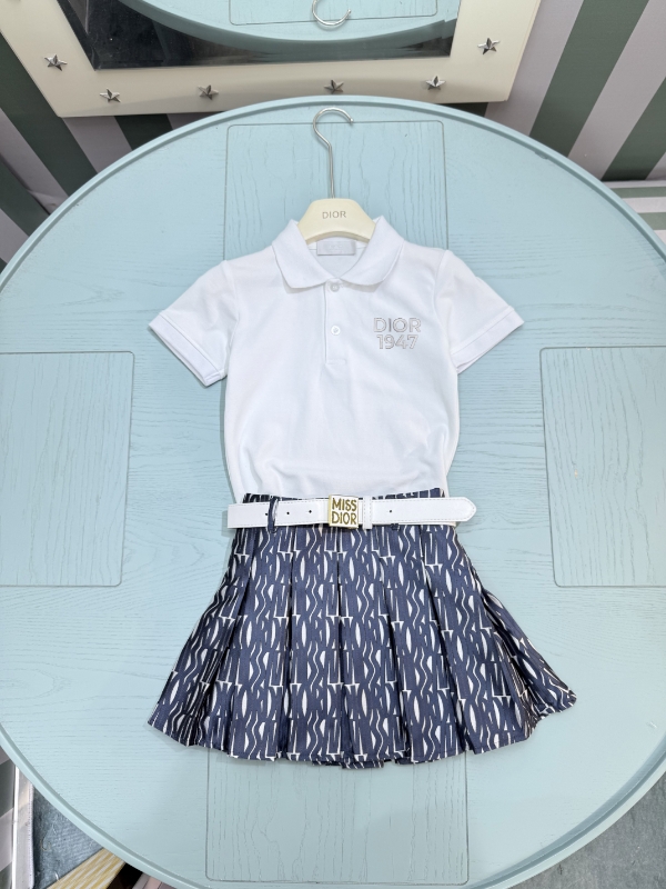 Dior Girls' White Polo & Navy Skirt Set - Chic Summer Outfit 3 i1744911138380 7970 0 5