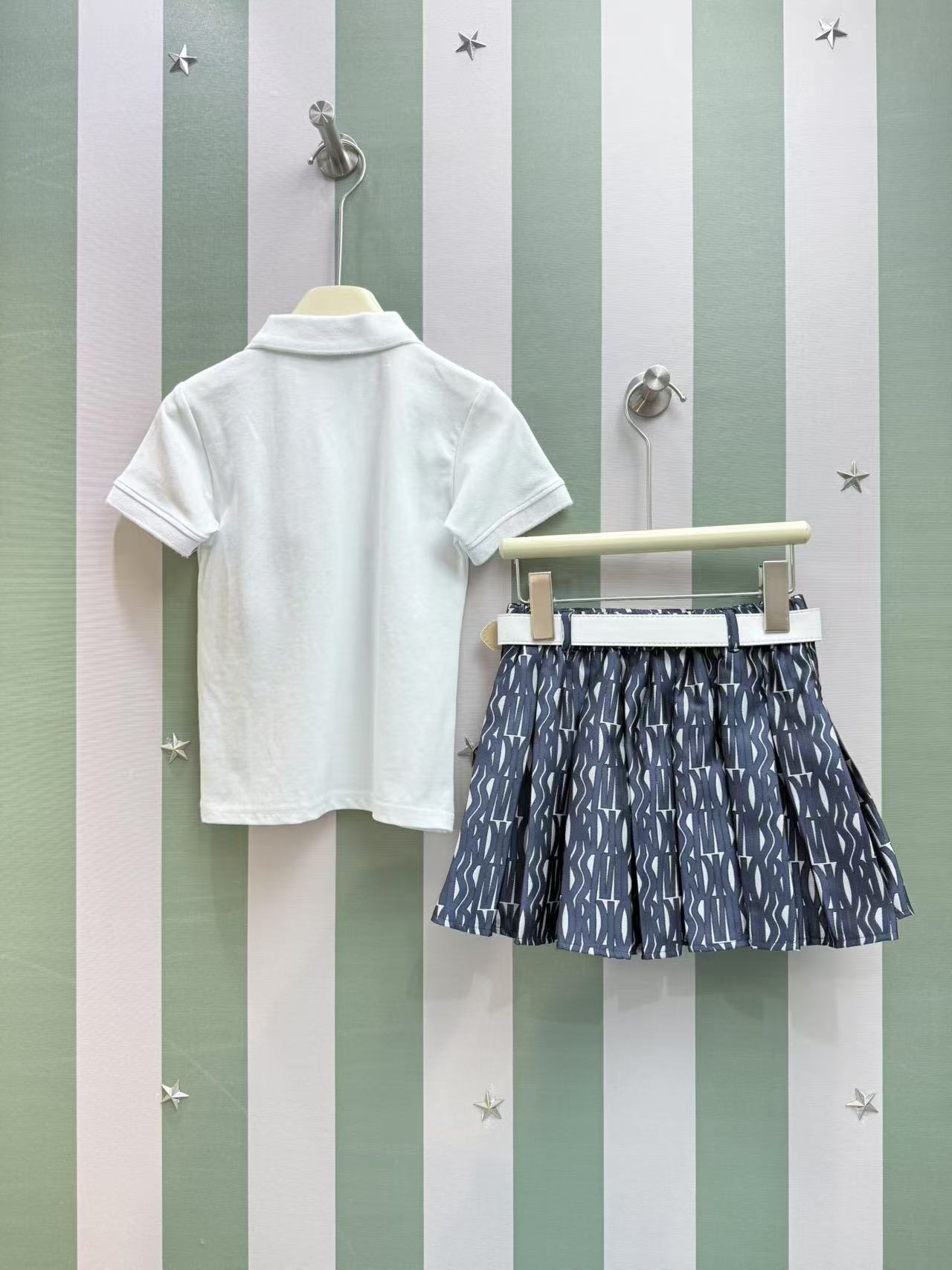 Dior Girls' White Polo & Navy Skirt Set - Chic Summer Outfit 5 i1744911359169 9493 0 8