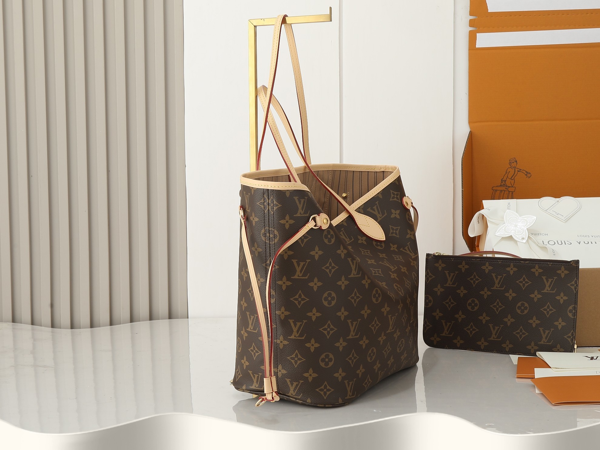 ‼️变码芯片版!顶级原单、加强版‼️ NEVERFULL 中号手袋本款 Neverfull 中号手袋结合