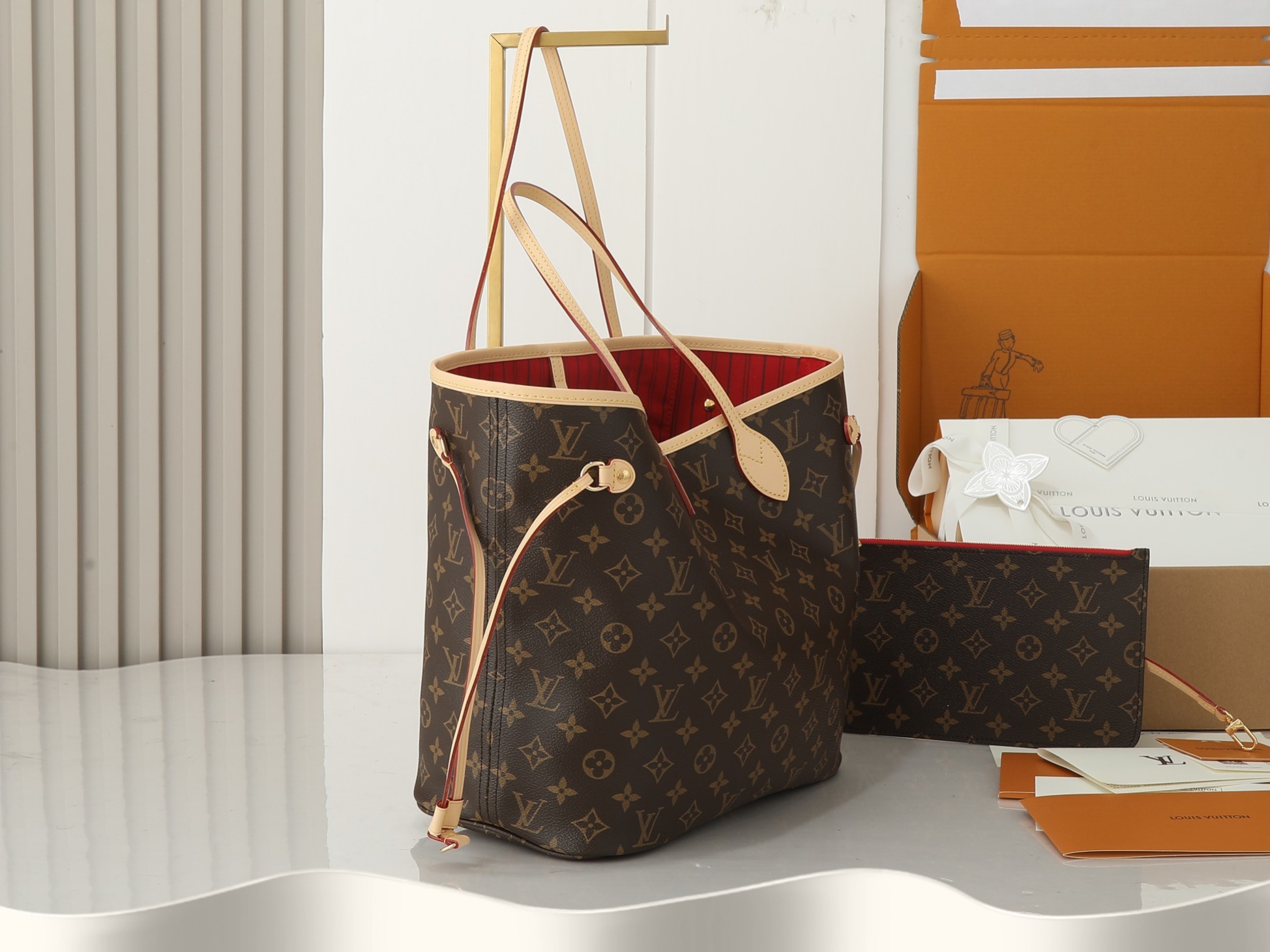 ‼️变码芯片版!顶级原单、加强版‼️ NEVERFULL 中号手袋本款 Neverfull 中号手袋结合