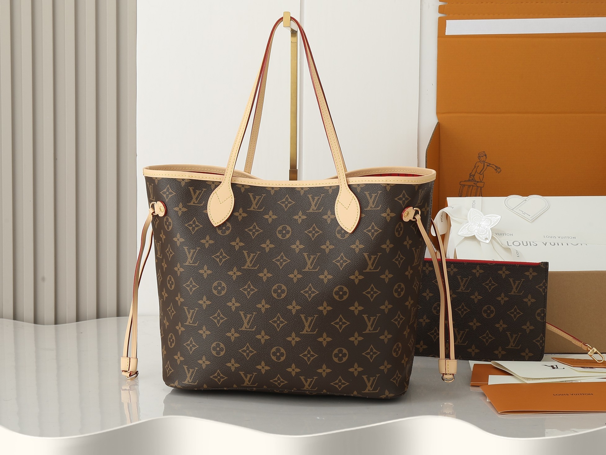 ‼️变码芯片版!顶级原单、加强版‼️ NEVERFULL 中号手袋本款 Neverfull 中号手袋结合