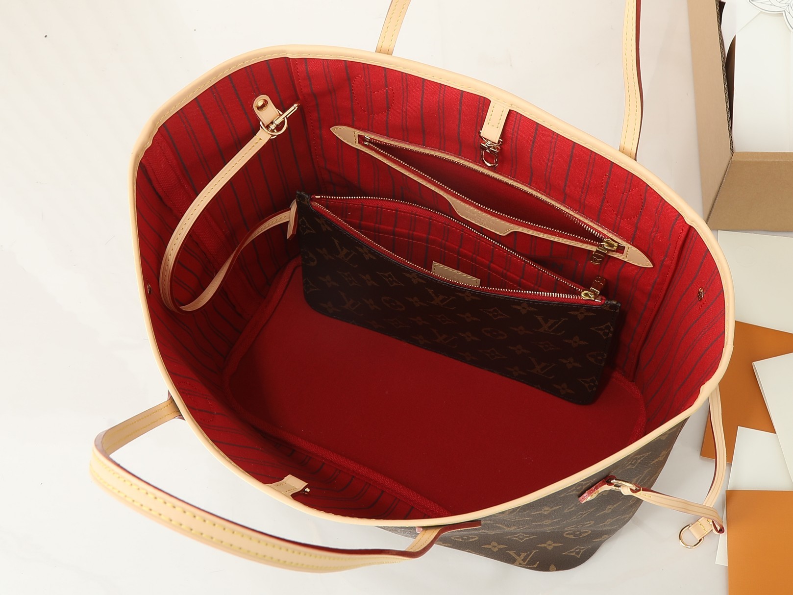 ‼️变码芯片版!顶级原单、加强版‼️ NEVERFULL 中号手袋本款 Neverfull 中号手袋结合