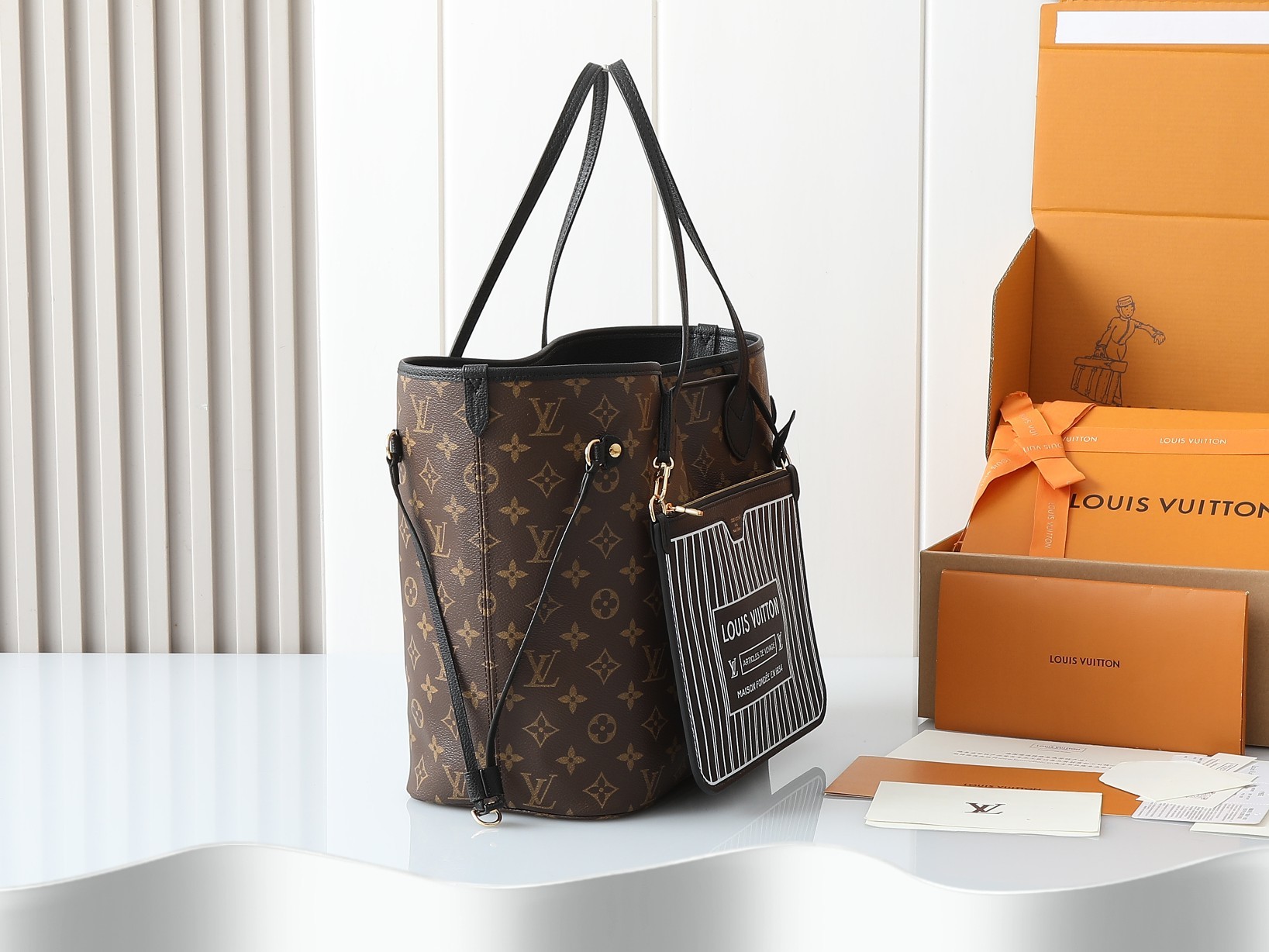 👉变码芯片版‼️顶级原单,加强版‼️M11946黑 12061棕Neverfull Inside Out