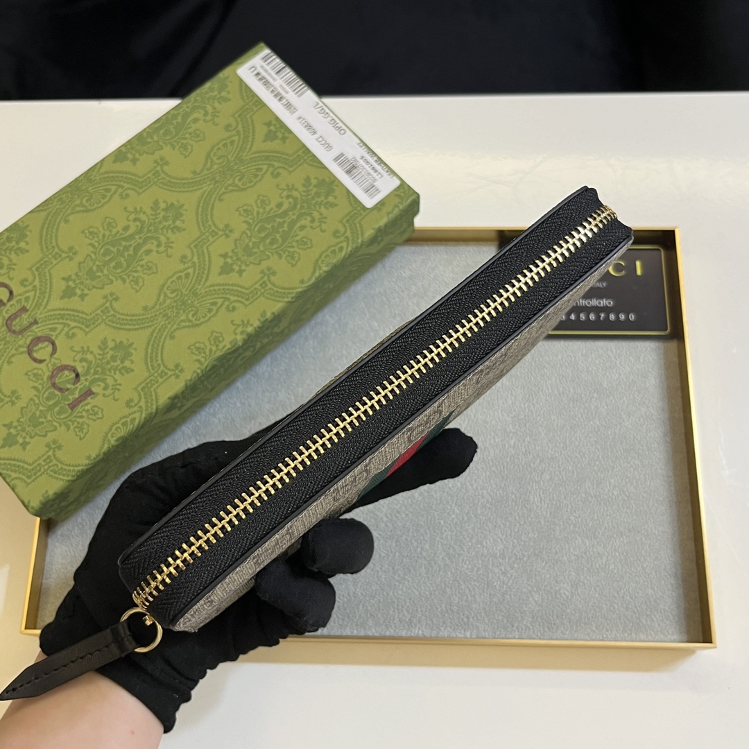 【アップグレード版】GUCCI GG スプリーム ジップアラウンド ウォレット