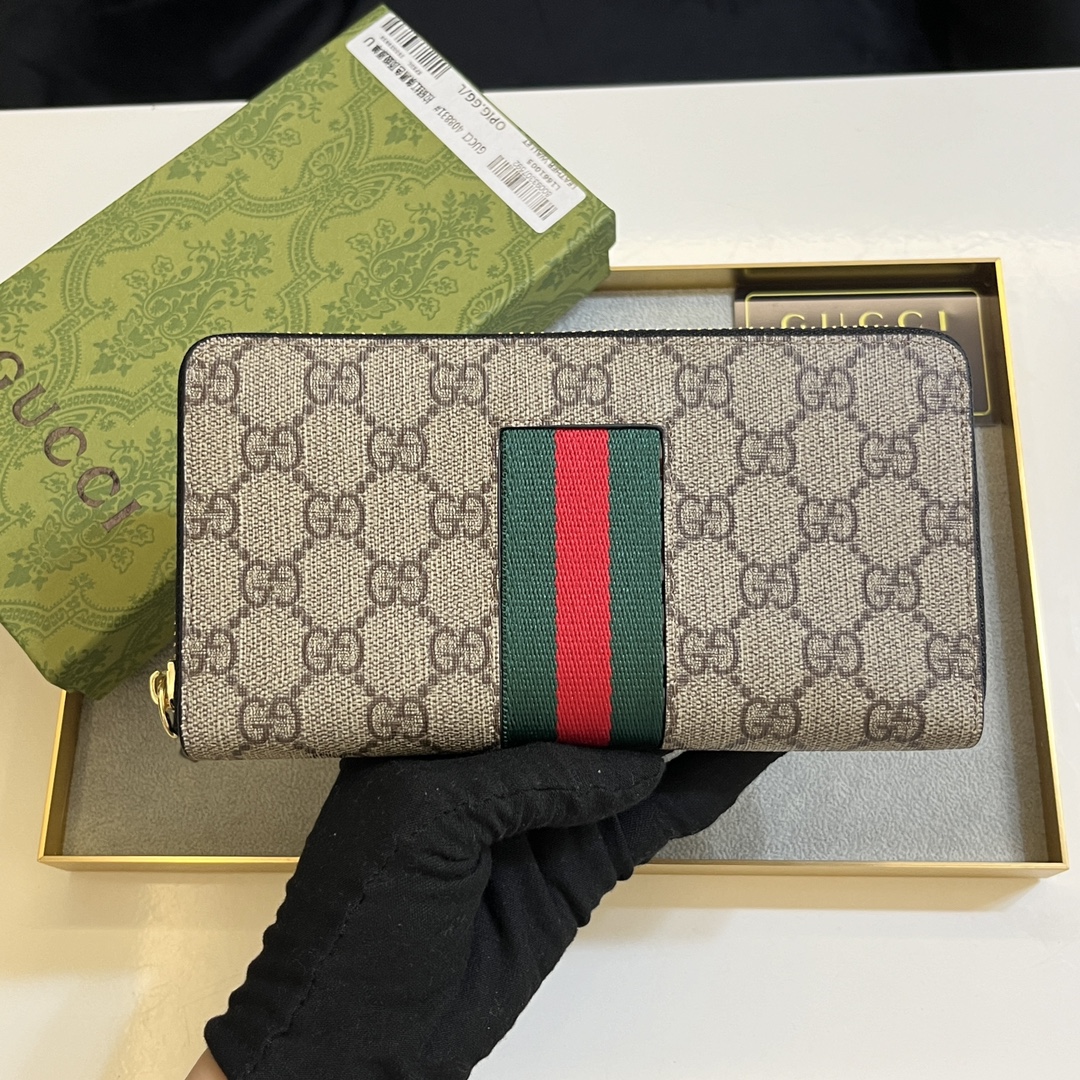 【アップグレード版】GUCCI GG スプリーム ジップアラウンド ウォレット