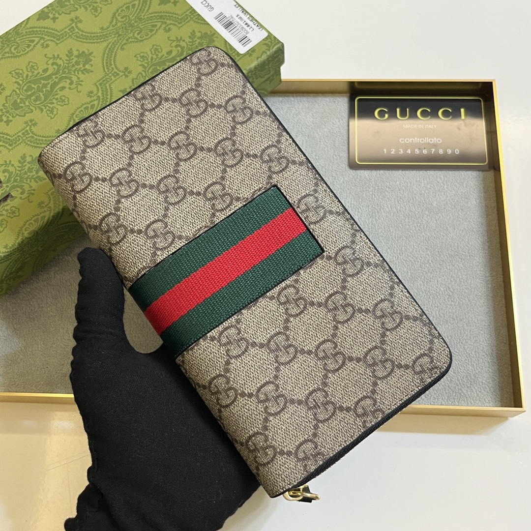 【アップグレード版】GUCCI GG スプリーム ジップアラウンド ウォレット