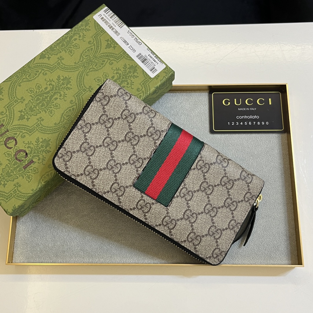 【アップグレード版】GUCCI GG スプリーム ジップアラウンド ウォレット