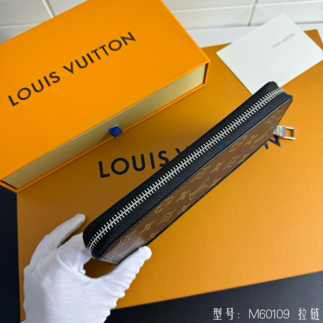 フランス製高級ラウンドファスナー財布 - 優雅な帆布素材