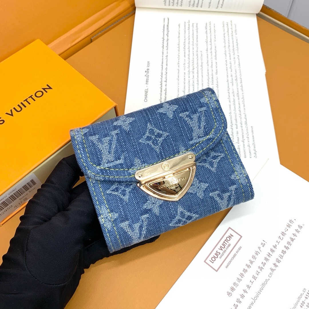 💎顶级品质 🇫🇷【zippy拉链 钱夹】浅蓝色(丹宁牛仔)本款zippy拉链钱包 以Monogram提花
