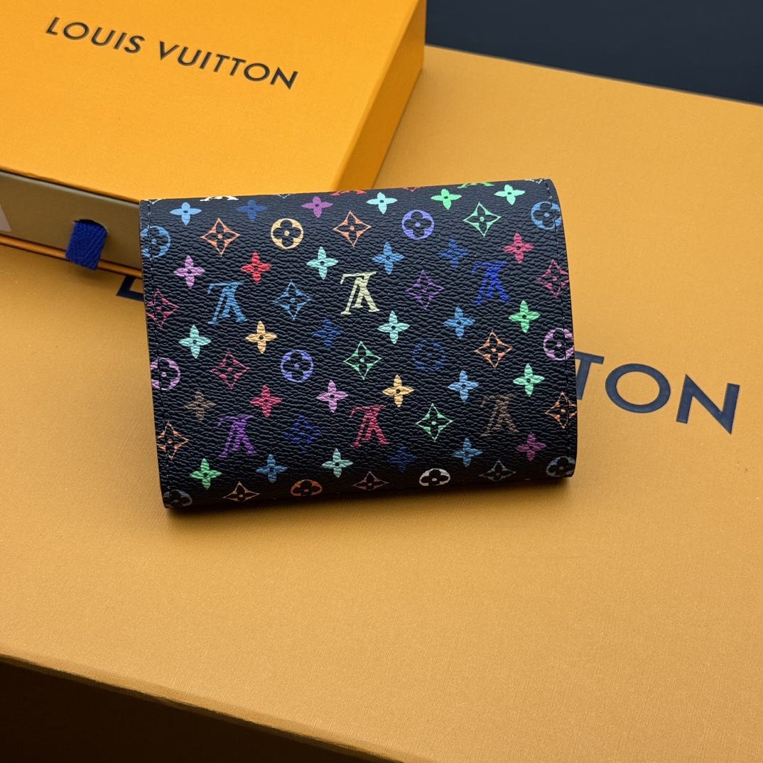 Louis Vuitton x Murakami Victorine財布 - 彩虹色のモノグラムデザイン