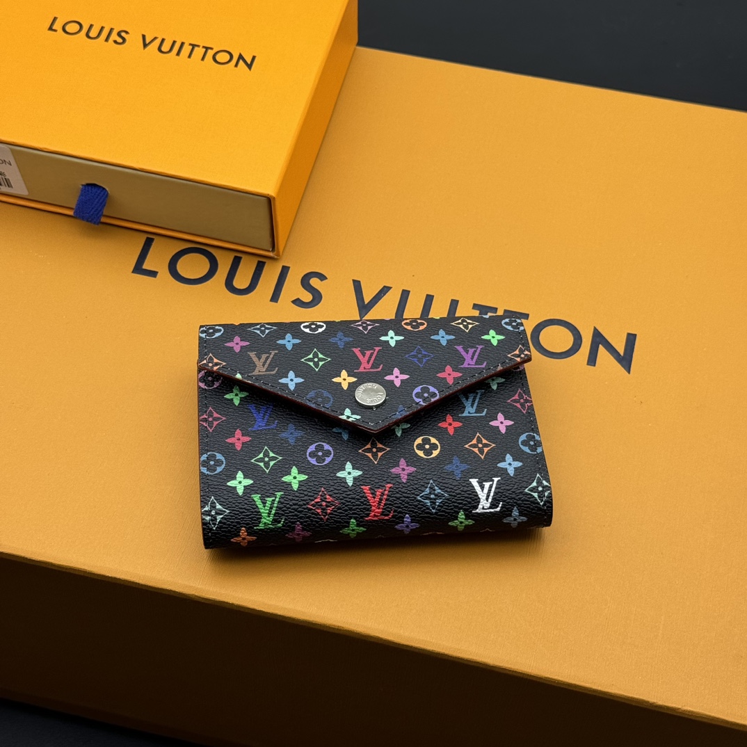 Louis Vuitton x Murakami Victorine財布 - 彩虹色のモノグラムデザイン