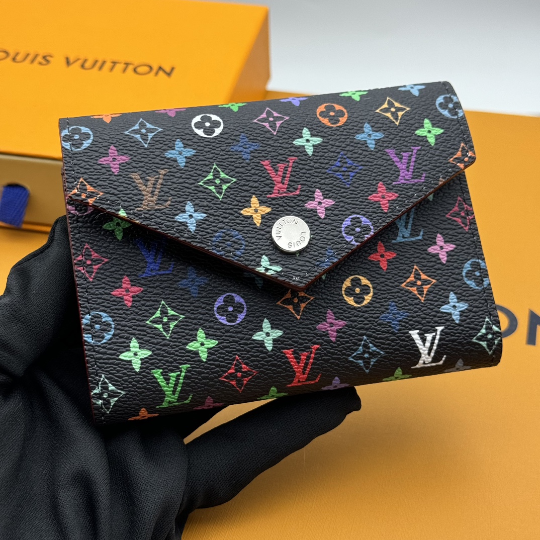 Louis Vuitton x Murakami Victorine財布 - 彩虹色のモノグラムデザイン