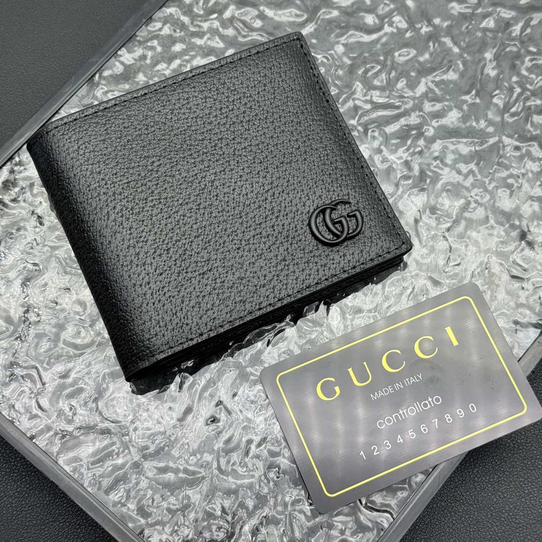 GG marmont ブラックダブルG 短式皮夹 - 高級感と実用性を兼ね備えたイタリア製