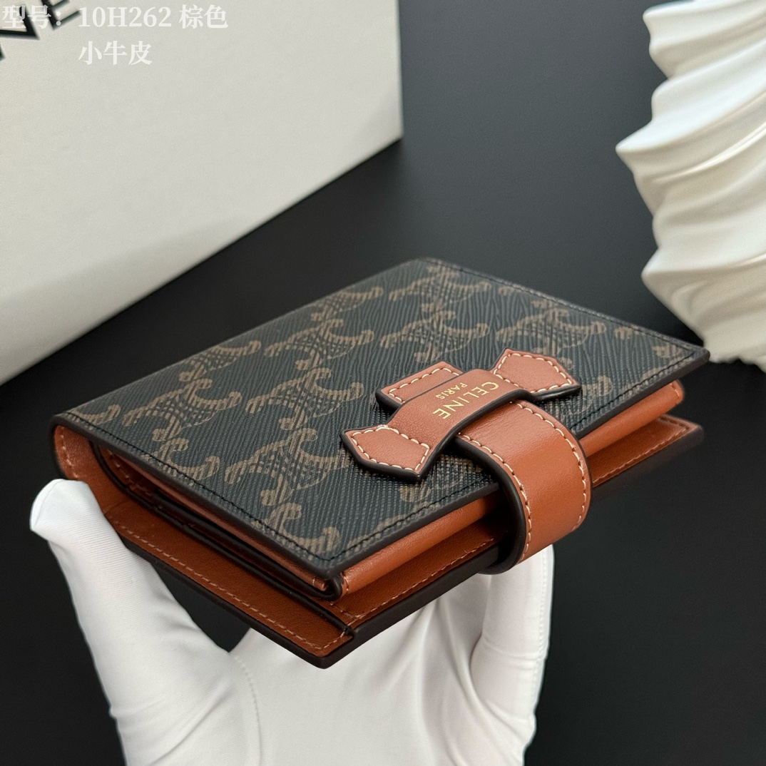 💎Top quality💖 with cowhide leather
𝗖𝗘𝗟𝗜𝗡𝗘 Arc de Triomphe ce Peugeot printed sheepskin strap wallet photo 3