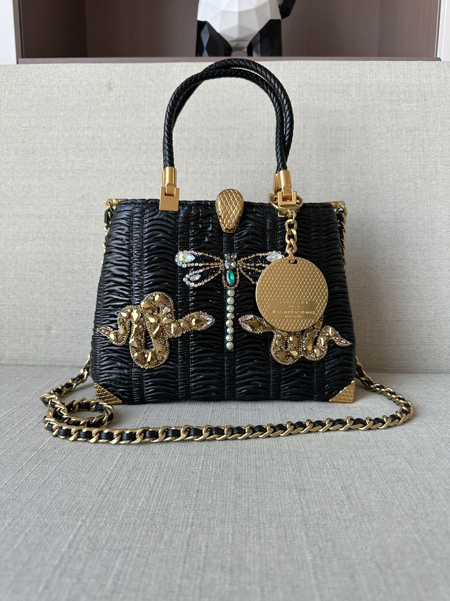 25 rare matching edition counter alexanderwangs collaboration with Bulgari! 100% authentic! 100% imported animal skin! Its all leather inside! Ha