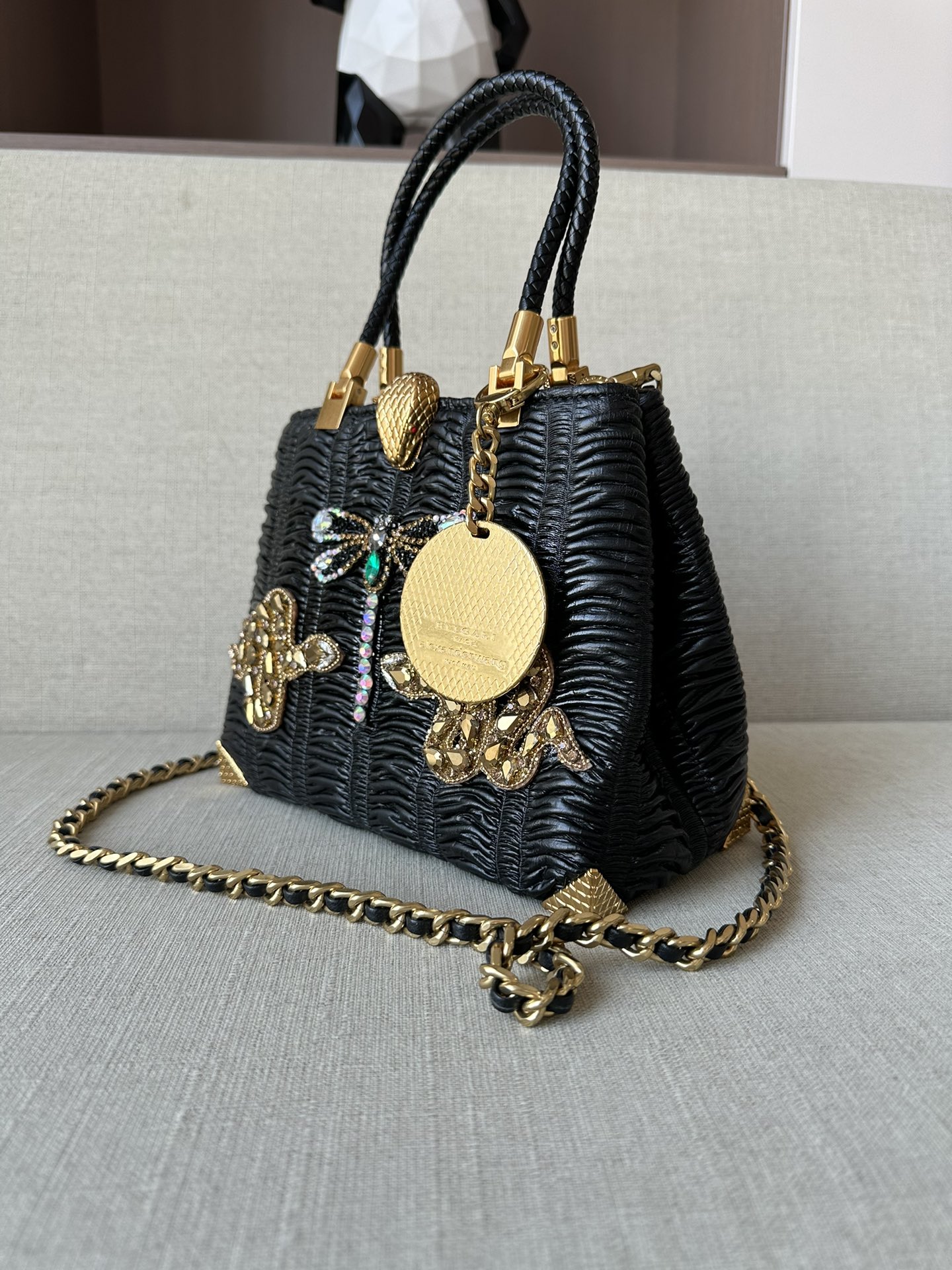 25 rare matching edition counter alexanderwangs collaboration with Bulgari! 100% authentic! 100% imported animal skin! Its all leather inside! Ha