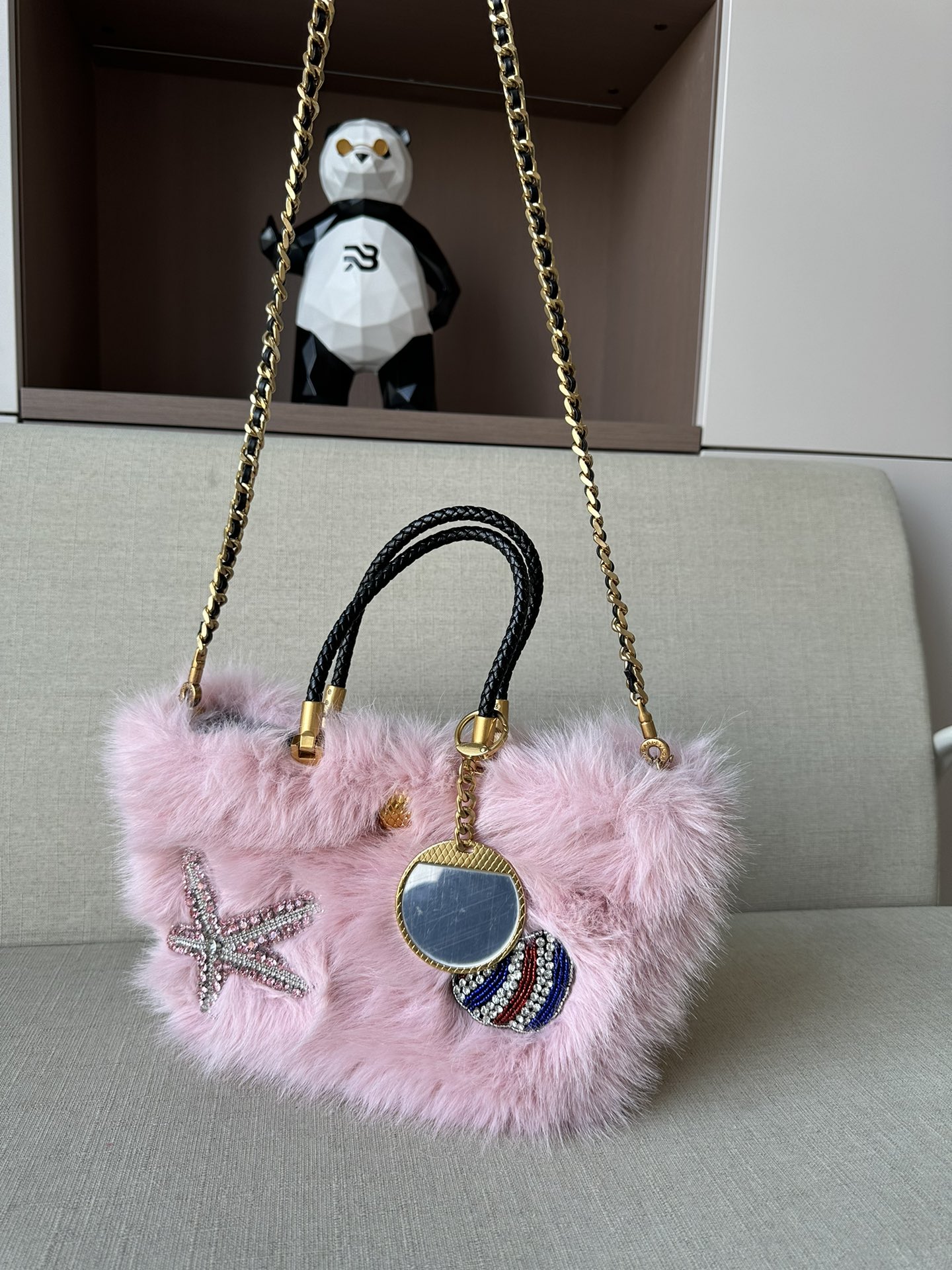 alexanderwang is a collaboration between Alexander Wang and Bulgari! 100% authentic! 100% imported animal fur (fox fur)! The inside is all leathe