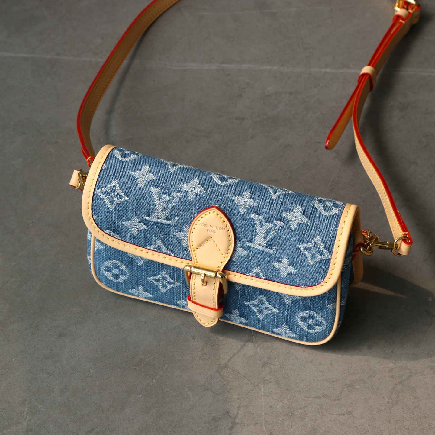 Louis Vuitton Nano Diane Blue Monogram Denim nano crossbody shoulder