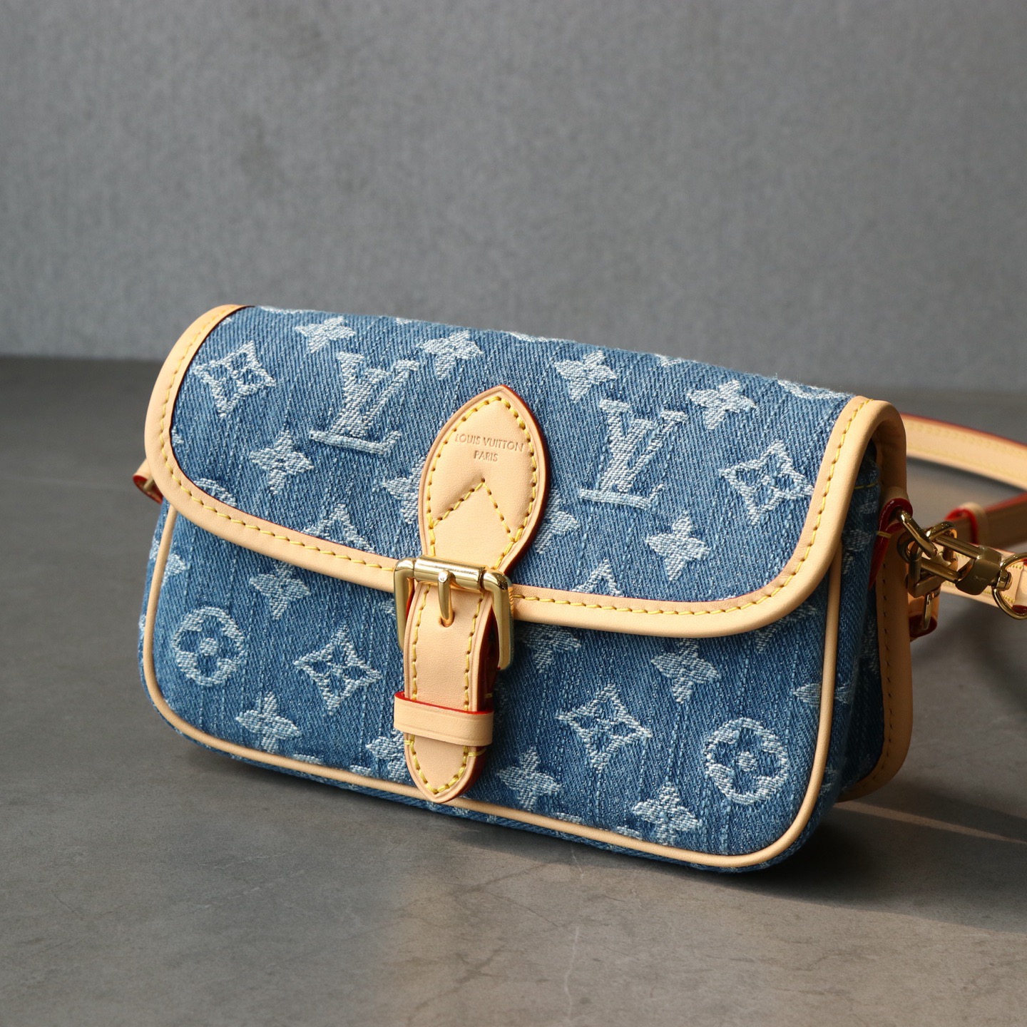 Louis Vuitton Nano Diane Blue Monogram Denim nano crossbody shoulder