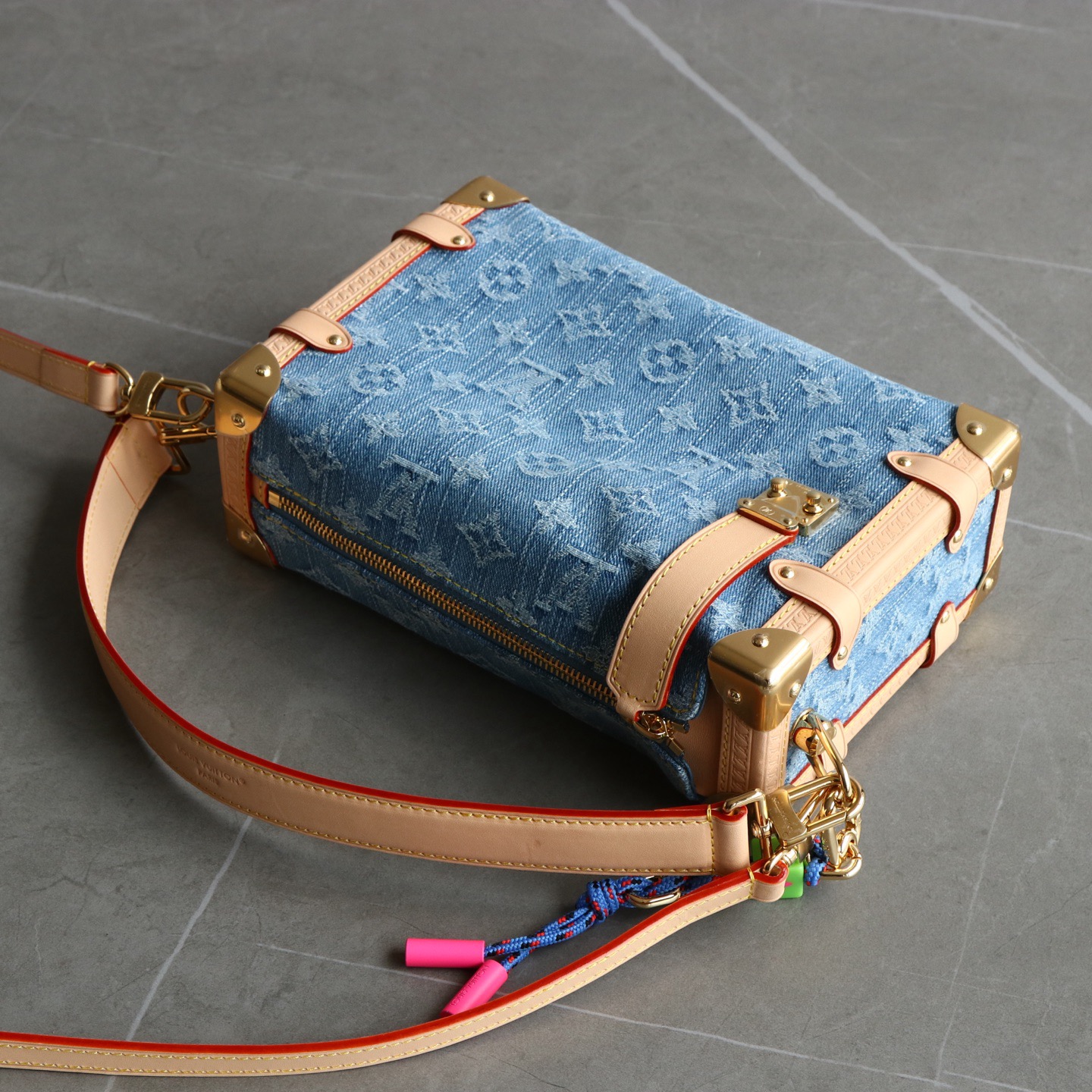 Louis Vuitton M27450 Blue denim monogram crossbody shoulder