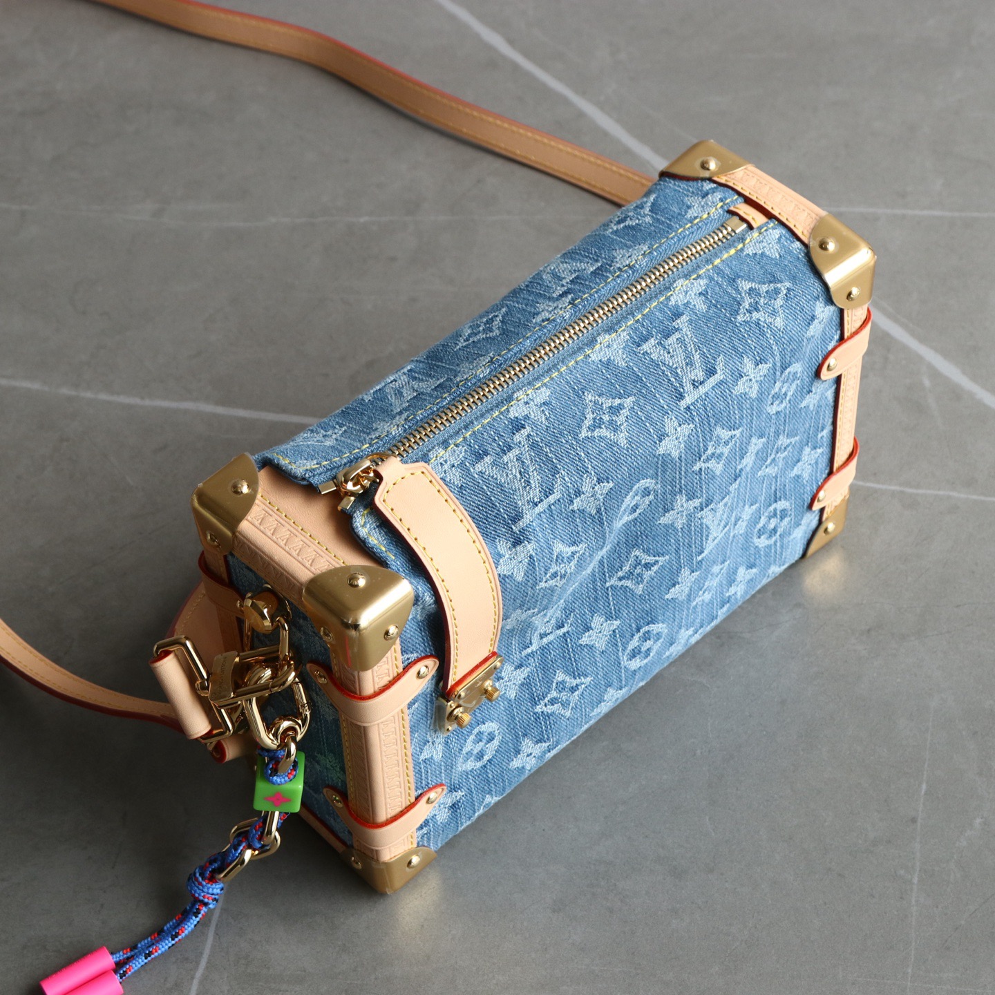 Louis Vuitton M27450 Blue denim monogram crossbody shoulder
