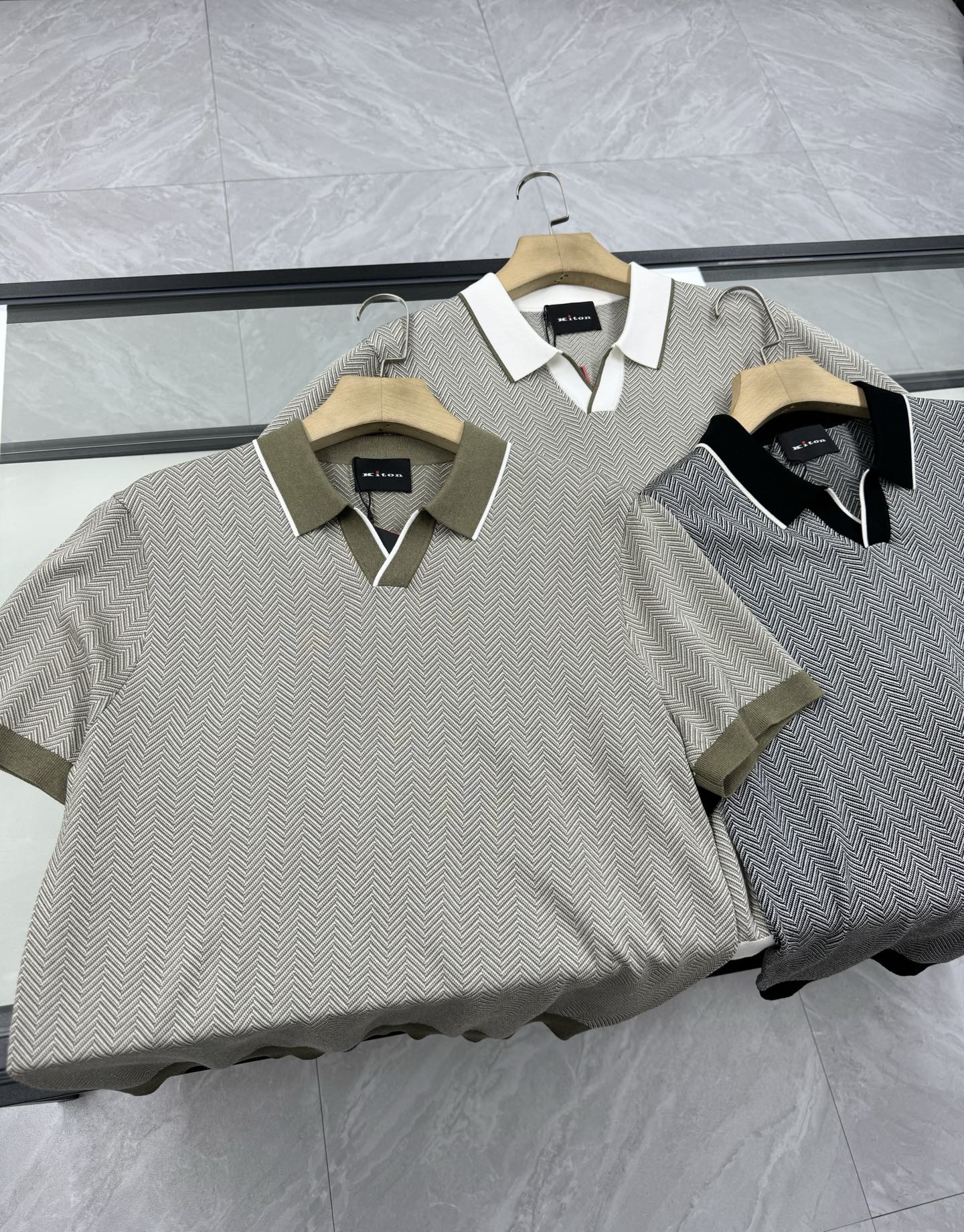 NO:136936,Kiton high-end business knitted polo shirt, alexander wang19860909Kiton高端商务针织马球衫,,alexander wang,Men's clothing