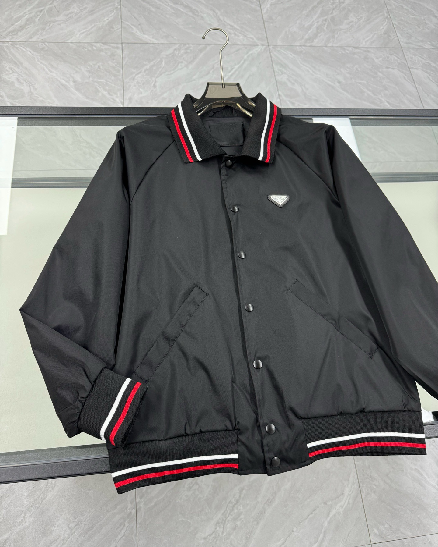 NO:515288,P home contrast knitted ribbed nylon jacket, jackets & coats, alexander wang19860909P家撞色针织罗纹尼龙夹克,,jackets & coats,alexander wang,Men's clothing