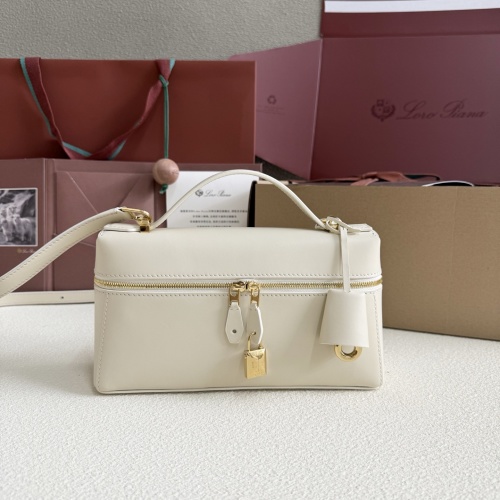 Loro Piana Extra Bag L23 in Tender White Leather Crossbody Handbag 1 Loro Piana Extra Bag L23 in Tender White Leather Crossbody Handbag