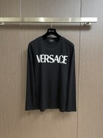 Versace Luxury
 Clothing Sweatshirts T-Shirt Printing Fall/Winter Collection Long Sleeve