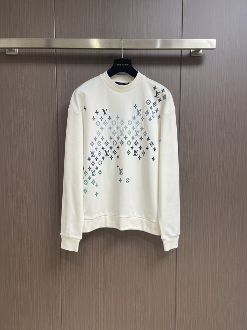 Louis Vuitton Gradient Embroidered Sweatshirt, Classic Crewneck Pullover for Men and Women 1 Louis Vuitton Gradient Embroidered Sweatshirt, Classic Crewneck Pullover for Men and Women