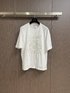 Loewe Clothing T-Shirt Embroidery Cotton Fabric Knitting Short Sleeve