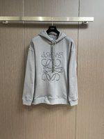 Loewe 1:1
 Clothing Hoodies Embroidery Cotton Knitting Hooded Top