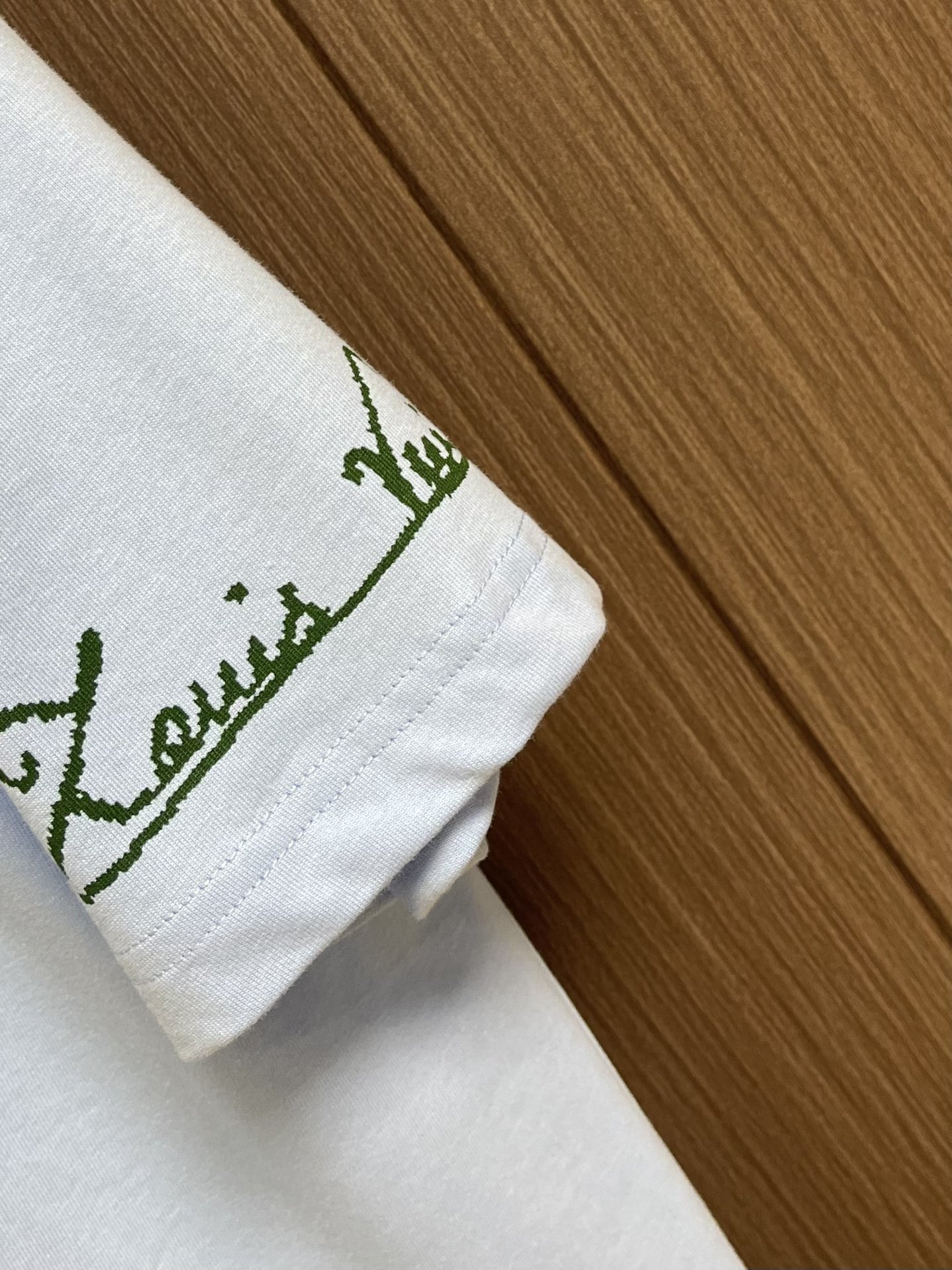 LVsringcasuletyler,thecreator联名系列针织短袖T恤精梳棉质纱线针织纺棉布面料