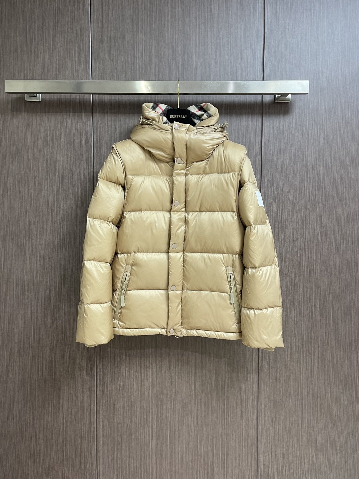 Burberry Clothing Down Jacket Wool Winter Collection Hooded Top