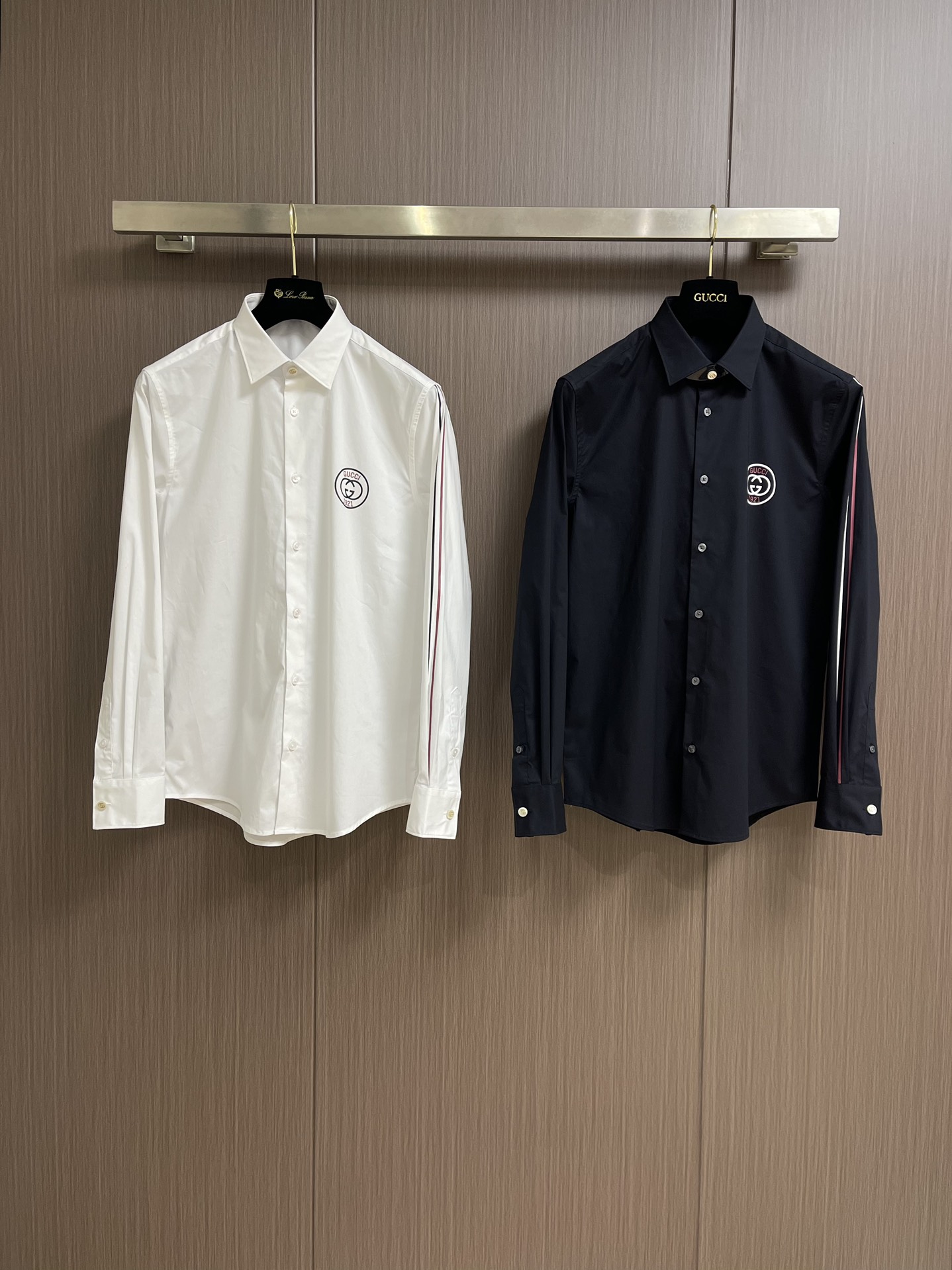 GUCCI Double-G Logo Long-Sleeve Cotton Shirt in Various Sizes: S-XXL - 图片 3
