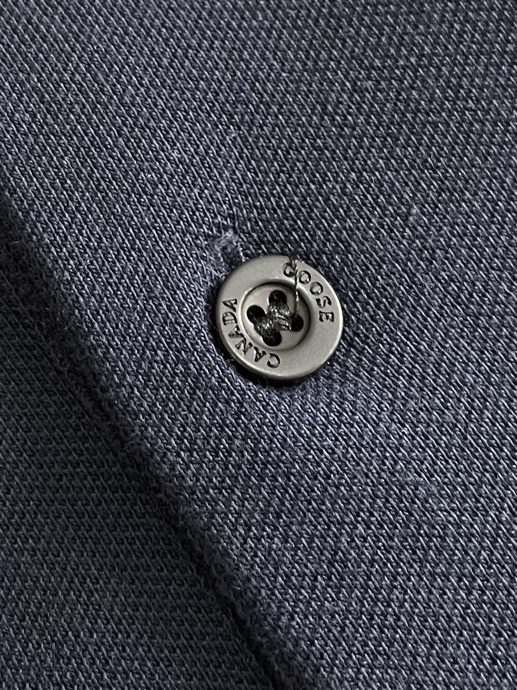 Canadian Goose Men’s Cotton Polo Shirt with Crocheted Collar in 4 Sizes - 图片 5