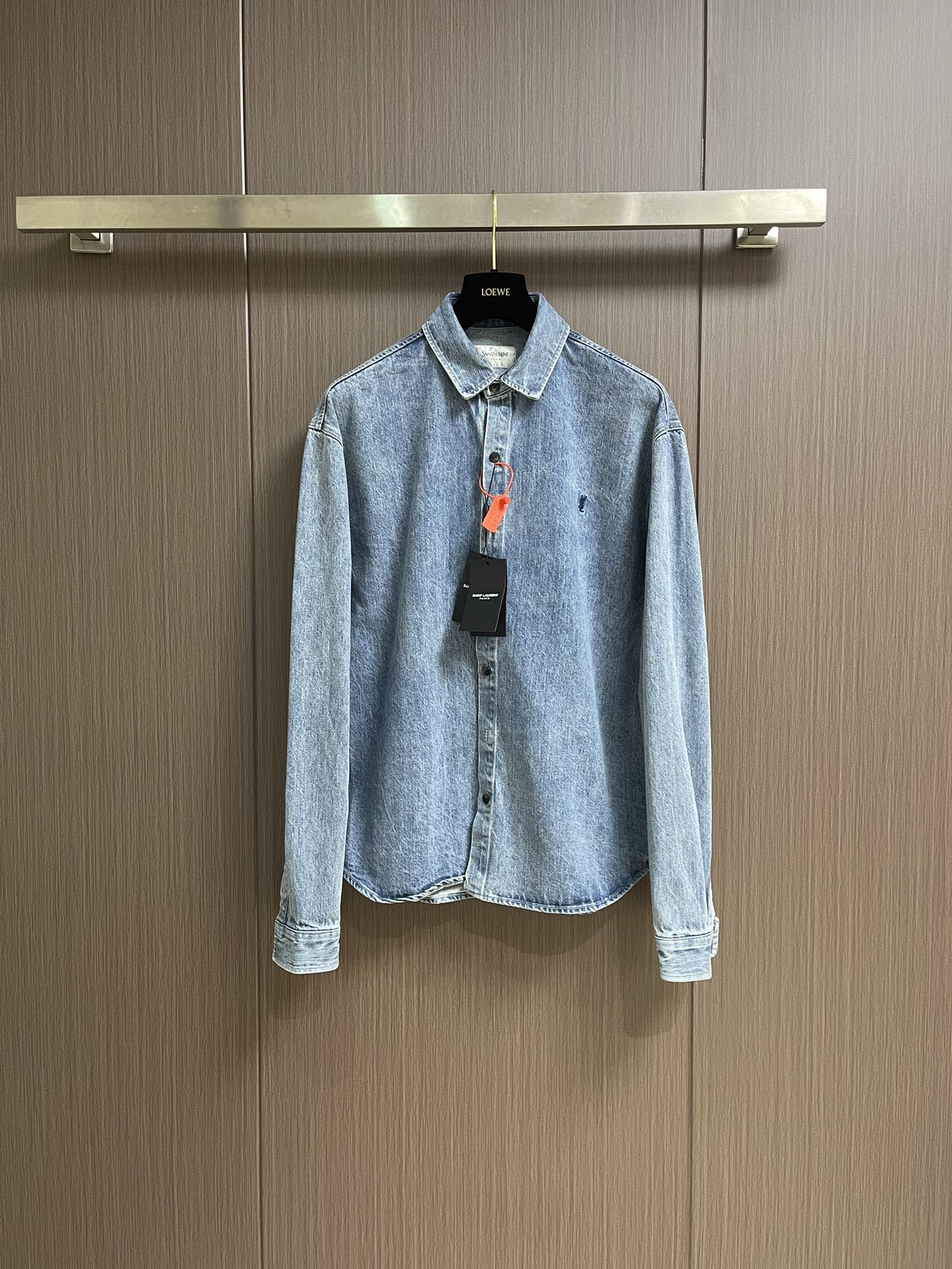 YSL Saint Laurent Embroidered Cowboy Coats with Customized Fabric and Vibrant YSL Embroidery - 图片 1