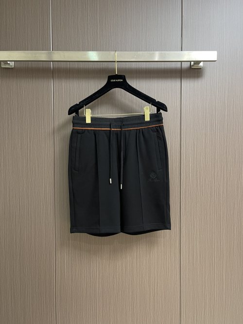 Loro Piana Men's Black High-End Five-Minute Shorts - Comfort & Style 1 Loro Piana Men's Black High-End Five-Minute Shorts - Comfort & Style